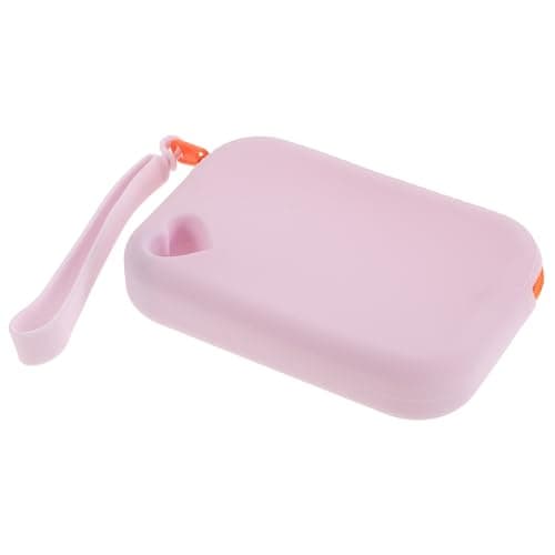 SWOOMEY Portable Waterproof Silicone Earbud Case with Zipper Closure, Minimalist Lavender Earphone Storage Bag for Travel and Outdoor Use, Weatherproof Small Wallet for Cables