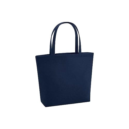 BagBase Felt Shopper Bag (One Size) (Charcoal Melange) — view 4
