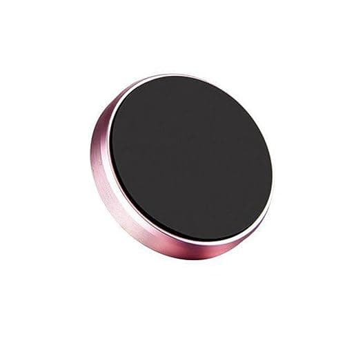 Housoutil Mini Magnetic Car Phone Holder round Gold Alloy Dashboard Mount