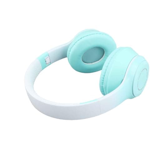 Cocoarm BT Wireless On-Ear Headphones,LED Light,18-Hour Playtime,HD Sound,Gradient Design,Foldable Travel Headphones with 5.2,Stainless Steel Headband,Kids (Green)
