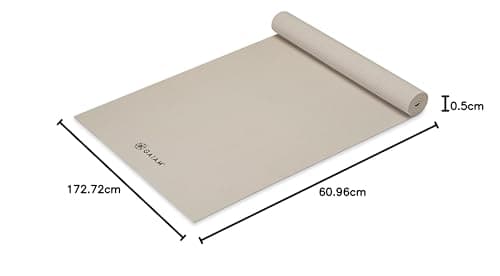 Gaiam Yoga Mat Premium Solid Color Non Slip Exercise & Fitness Mat for All Types of Yoga, Pilates & Floor Workouts, Sandstone, 5mm — view 6