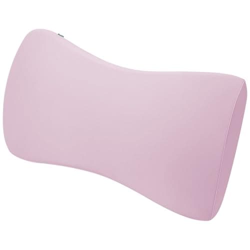 HOTUT Lumbar Support Pillow, Lower Back Pillow for Sleeping, Memory Foam Waist Pillow, Side Sleeper Low Back Pain Relief Pillow, Car Seat Cushions for Bed Chair Car Office Travel(Pink)