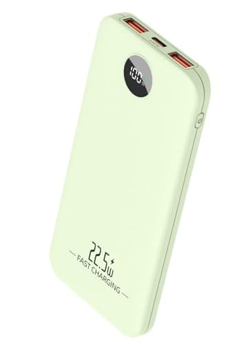 Power Bank, 10000mah Fast Charging Portable Charger, USB-C in/Out, 3 Outputs & 2 Inputs, LED Display Slim Battery Pack Compatible with iPhone 15/14/13/12,Google Android