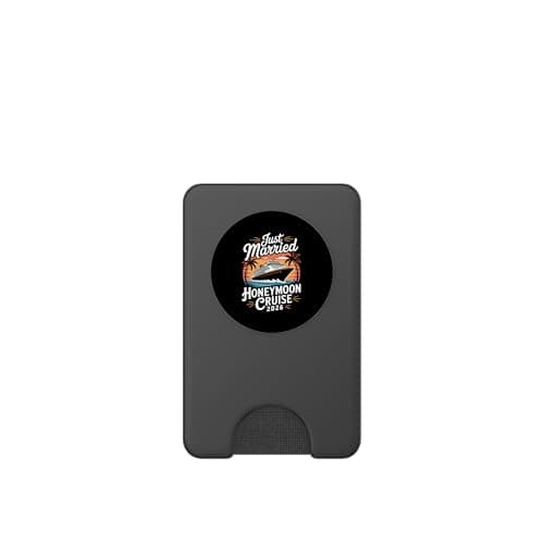 Just Married Honeymoon Cruise 2026 Newlywed Boat Travel PopSockets PopWallet for MagSafe — view 2