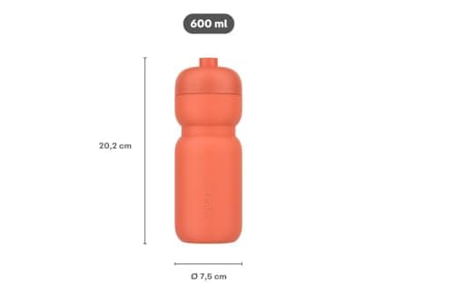 Mepal - Squeeze Bottle Sport - Leakproof Valve - Squeeze and Drink - Durable, soft Material - Water Bottle - 600 ml - Graphite black — view 4