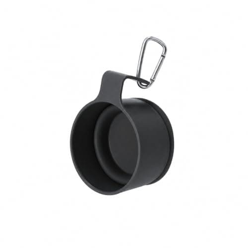 Personalised 340ml Collapsible Silicone Cup with Carabiner - Custom Printed Foldable Travel Mug with Handle for Camping, Hiking & Outdoor Use — view 2