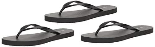 Amazon Essentials Women's Flip Flops, Pack of 3, Black, 2 UK