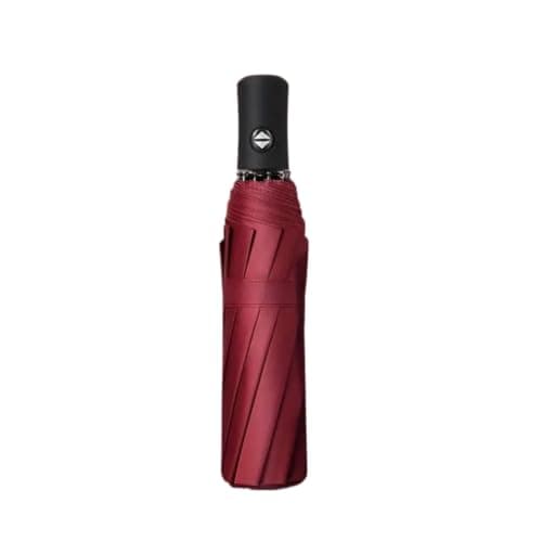 Gyios Sun Umbrella Auto Open Close Foldable Wind Resistant Water Repellent Canopy For Daily Commuting Outdoor Walks Light Rain Shelter-full-fiber-8k-burgundy