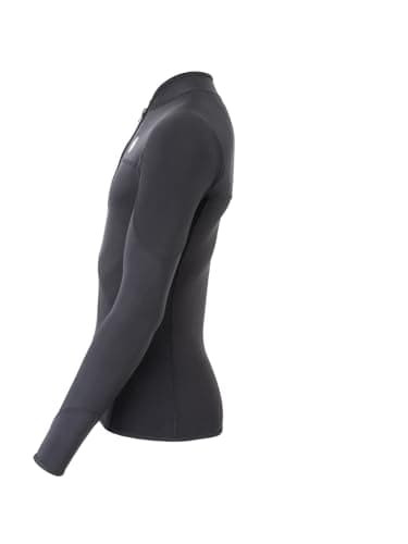 Two Bare Feet Thermal Rash Vest Unisex - Mens and Womens Thermal Lined Rash Guards for Surfing, Swimming, Diving, Beach (Women's Quarter Zip Fleece, Medium) — view 3