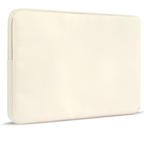 Adiwo Laptop Sleeve for 13 Inch, 360° Protective Puffy Laptop Sleeve, Two-Way Metal Zipper, Hidden Stitching, Compatible with 13 Inch MacBook, Asus, Dell, HUAWEI, iPad Pro/Air, Beige