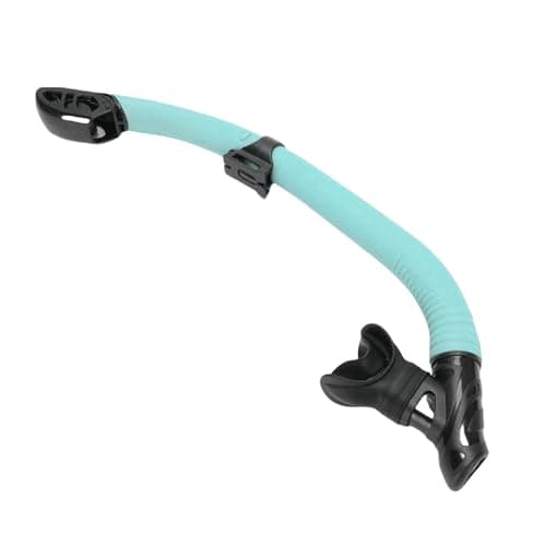 Yanmis Easy Breath Diving Snorkel for Adults & Kids, Silicone ABS Dry Top Snorkeling Gear, Universal Fit Freediving Snorkel with Comfortable Bite Valve, Lightweight Portable Underwater (Mint Green) — view 4