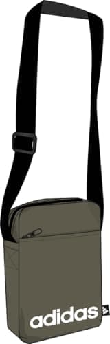 adidas Unisex Linear Organizer Waist Pack, olive strata/black/white, One size — view 4