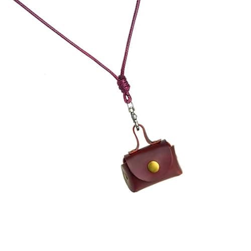 XIGACGEH Sturdy Leather Neck Hanging Pouches Accessory for Earphone and Cash Storage Multipurpose Use for Travel and Shopping Neck Hanging Pouches — view 4