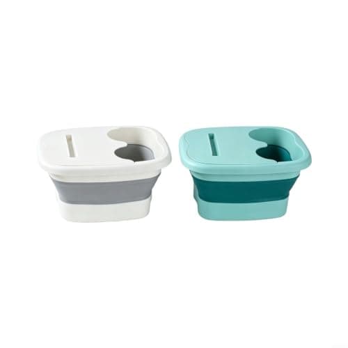 Collapsible Foot Bath With Lid, Insulated Folding Soak Tub, — view 4