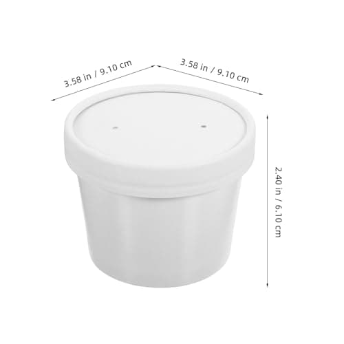 MOBUTOFU Disposable Coffee Cups with Lids 10 Pack 240ml White Paper — view 2