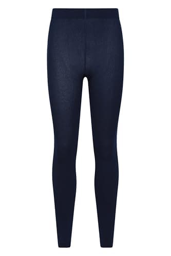 Mountain Warehouse Isotherm Womens Brushed Leggings - Lightweight Ladies Tights, Breathable, Thermal Underwear, Warm - Best for Skiing, Snowboarding Navy S