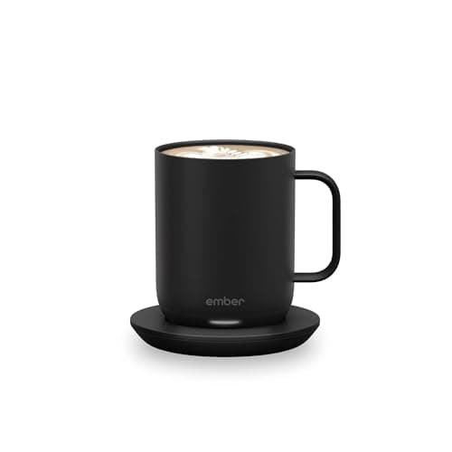 Ember Smart Mug 2 Travel Mug, 1.5 Hour Battery Life, App Controlled Heated Coffee Mug, Improved Design, 10 Ounces, Black