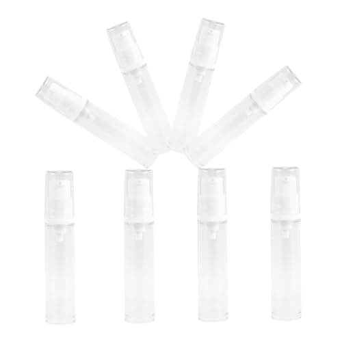 8 Pack 10ml as PP Airless Cream Dispenser Bottles White