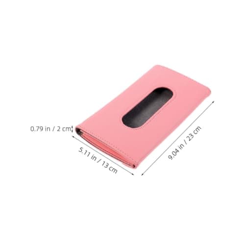 2pcs Car Visor Tissue Holder Refillable PU Hanging Case for Tissue — view 2