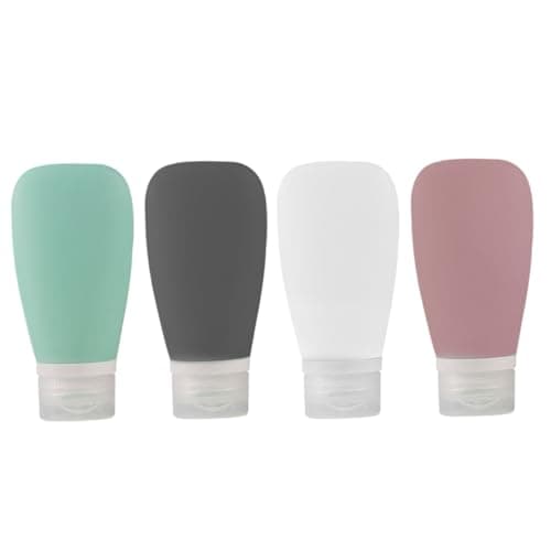 Silicone Refillable Lotion Containers 38ml 4 Pack for Travel