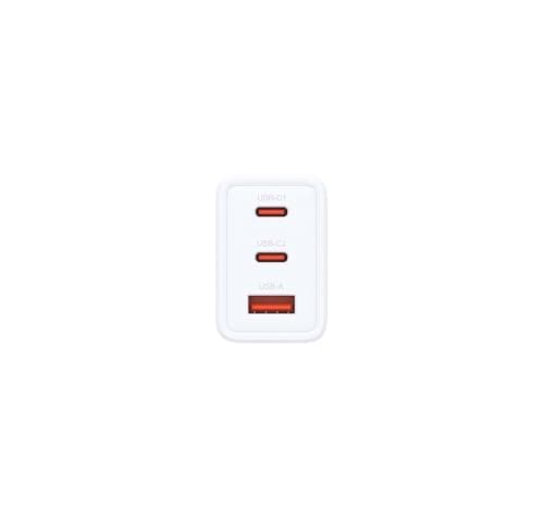 D-Link DCP-651 65W GaN Fast Charger – 2 x USB-C & 1 x USB-A Compact Travel Adapter with Interchangeable Plugs (UK/EU/US/AU) – PD 3.0 & QC 4.0, Multi-Device Charging Block — view 3