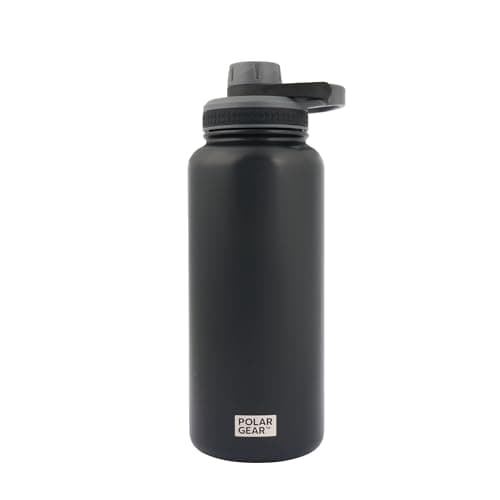 Polar Gear 1L Insulated Water Bottle - Double Wall Vacuum + Dust Cover Cap
