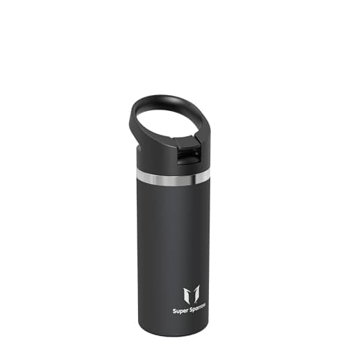 Super Sparrow Water Bottle Insulated - 500ml - Wide Mouth Metal Bottle - Wide Mouth SwivelSip Flask - BPA Free, Leak Proof - Ergonomic Straw Water Bottles for Work, Gym, Travel, Sports — view 2