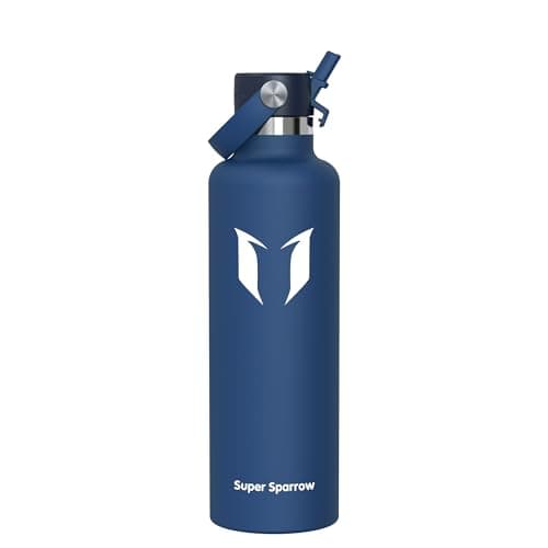 Sparrow Insulated Water Bottle 1L FlipFlow Metal Drinks Bottle with Straw