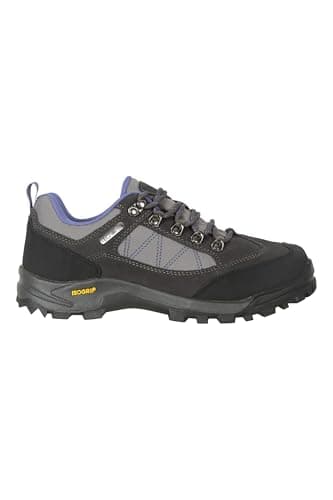 Mountain Warehouse Storm Womens Waterproof IsoGrip Shoes - Waterproof Ladies Rain Boots, Breathable, Suede Upper Shoes - for Spring Summer, Walking & Hiking Grey 5 — view 3