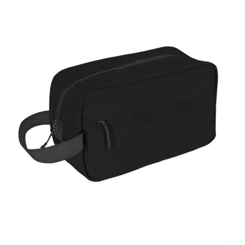Shophubio Hanging Travel Wash Bag in Oxford Fabric, Large Capacity Toiletry Bag for Men Women, Portable Makeup Organiser and Shaving Kit, Essential Cosmetic(Black)