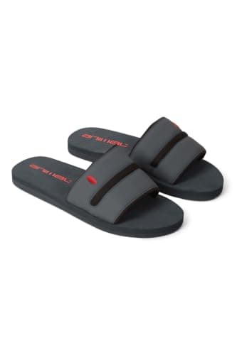 Animal Wave Mens Slider - Lightweight Casual Sandals with EVA Cushioning - Spring Summer, Beach, Pool, Walking & Outdoors Charcoal 9