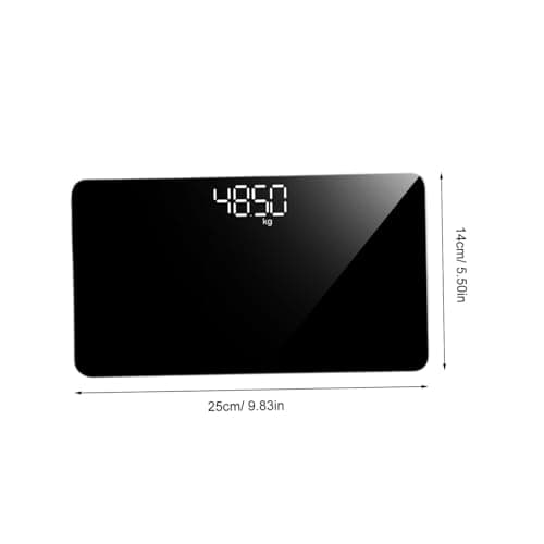 FRCOLOR Portable Rechargeable Digital Weight Scale Random Color, with Mirror Surface Tempered Glass, and Plastic, 4 High-precision Sensors Lightweight Travel Body — view 2