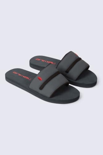 Animal Wave Mens Slider - Lightweight Casual Sandals with EVA Cushioning - Spring Summer, Beach, Pool, Walking & Outdoors Charcoal 9 — view 2