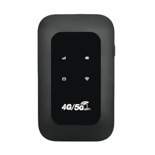 All-Network Portable WiFi, 5G Wi-Fi pocket Router, 4g Router With Sim Slot, Power on and Use, Dual-Band Wi-Fi, Wireless Seamless Streaming & Gaming,for Travel, Public Computer, Business (Black)