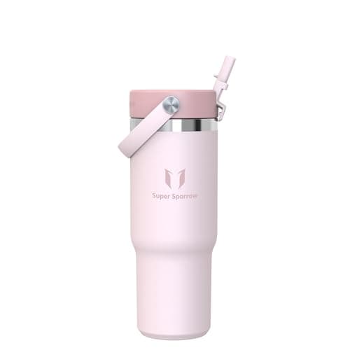 Sparrow Metal Water Bottle with Straw - 900ml - Insulated Tumbler Flex Lid