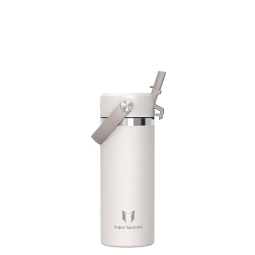 Sparrow Kids Insulated Water Bottle with Straw 500ml Metal Water Bottles