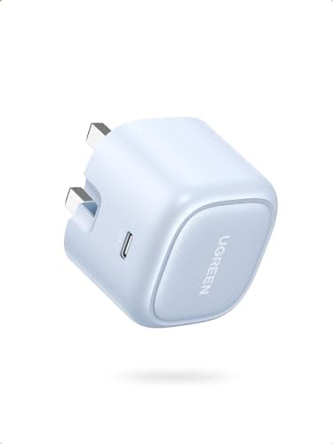 UGREEN 30W USB C Charger Nexode PD3.0 Foldable GaN Fast Charger Silver Blue