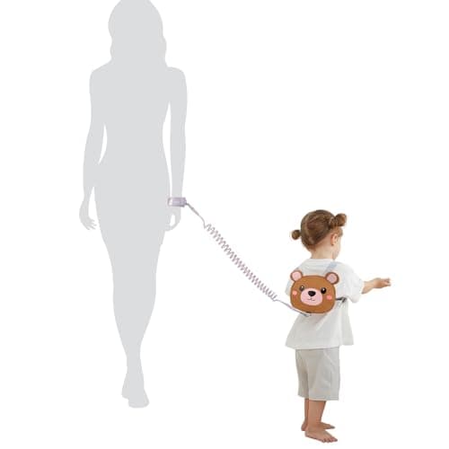 Bebamour Toddler Backpack with Reins, Animal Safety Harness Backpack for Boys & Girls, Mini Anti-Lost Walking Backpack with Detachable Leash for Travel, Nursery & Outdoor Use, Brown Bear — view 6