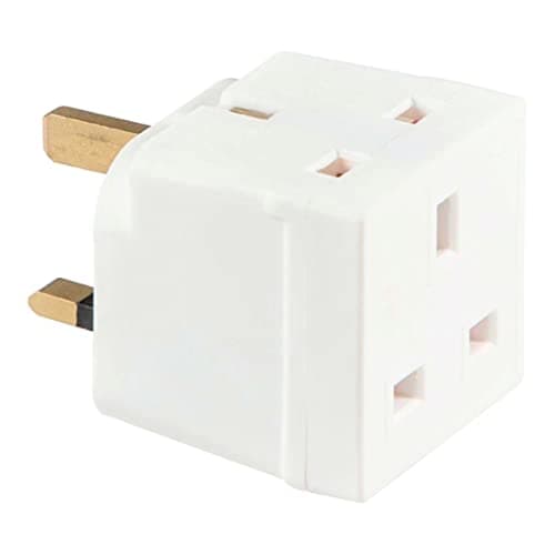 BAANI 2 Way Double Plug Adaptor - Multi Plugs Extension Sockets Adapter - UK 3 Pin Socket Extensions 250V 13 Amp - Power Extender Multiplug Block for Kitchen, Office, PC, TV, Indoor Lighting — view 4