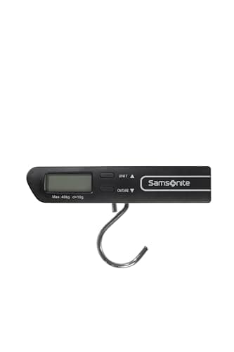 Samsonite TA Revolution – Digital Luggage Scale with Hook, Precise LCD Display, Compact & Portable, Digital Luggage Scale for Suitcases & Travel Bags, Black — view 2