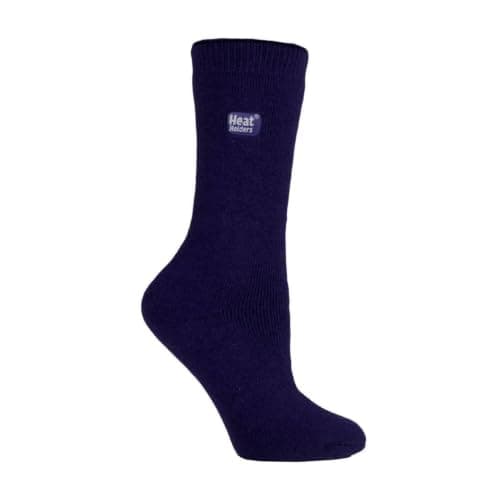 HEAT HOLDERS Ultra Lite - Ladies Thin Lightweight 1.0 TOG Winter Warm Casual Thermal Dress Socks (4-8 uk, Navy)