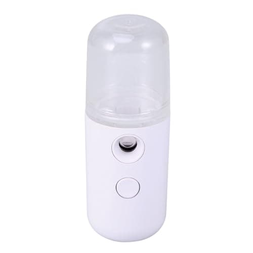 Portable Nano Mist Facial Steamer 30ml, White ABS Mini Face Sprayer