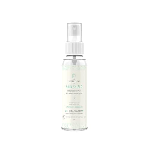 Skin Shield Mosquito Repellent & Hydrating Spray for People and Kids – Citronella & Lemongrass – DEET-Free Natural Bug Spray for Body – 100ml