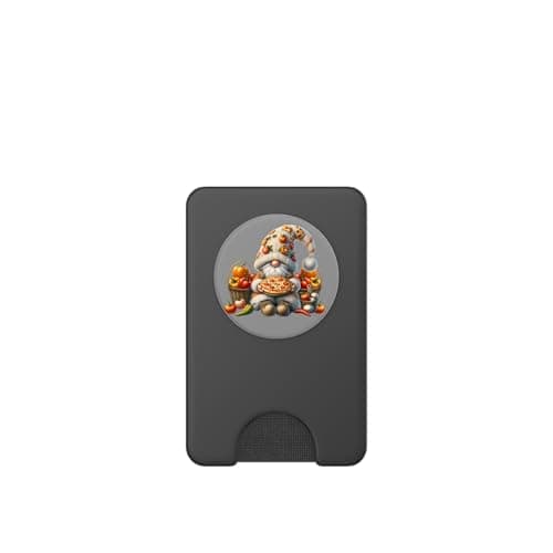 Cute Pizza Lover Gnome Grandpa Graphic For Dad Italy Travel PopSockets PopWallet for MagSafe — view 2