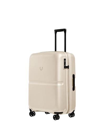 ANTLER - Single Stripe Hard Shell Medium Suitcase - Durable, Lightweight & Expandable, 4 Spinner Wheels - Adjustable Handle, TSA Lock, 68cm - Wheat Beige