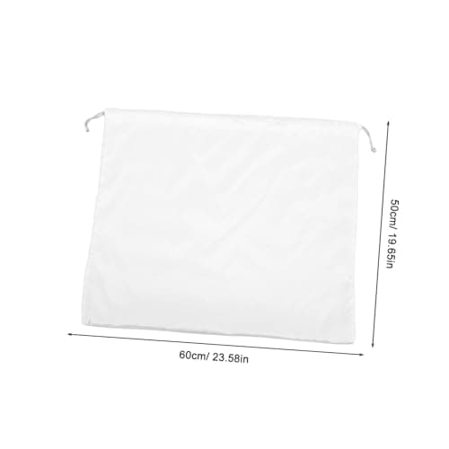 IMIKEYA White Polyester Drawstring Packaging Bag with Adjustable Drawstring Closure for Handbags and Clothes Storage, Dustproof Purse Protector Bag for Travel and Everyday Use — view 2