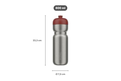 Mepal - Stainless steel Pull Bottle Sport - Leakproof - Just Grab, Pull and Hydrate - Lightweight Stainless Steel - Water Bottle - 800 ml - Graphite black — view 4