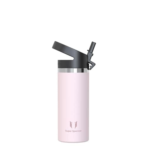 Sparrow Metal Water Bottle 500ml Drinks Insulated Water Bottles with Straw