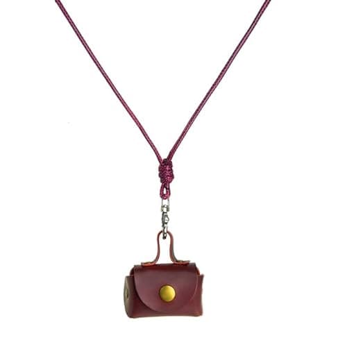 XIGACGEH Sturdy Leather Neck Hanging Pouches Accessory for Earphone and Cash Storage Multipurpose Use for Travel and Shopping Neck Hanging Pouches
