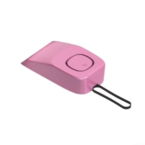 Rechargeable Door Stop Alarm 70dB with Adjustable Sensitivity - Vibration Triggered Wedge for Home Security Travel Safety Kit 10x5.1cm(Pink)